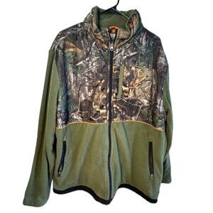 Realtree Men’s Olive Green Camouflage Zip Up Jacket Size XL